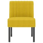 vidaXL Fauteuil sans accoudoirs jaune velours