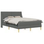 vidaXL Cadre de lit avec matelas Gris foncé 120 x 190 cm Polyester