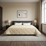 vidaXL Duvet complet toute l'année Matelassé Crème 220 x 240 cm