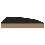 vidaXL Étagères d'angle flottantes 4 Pièces noir 35x35x3 8 cm MDF