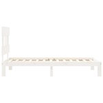 vidaXL Cadre de lit avec tête de lit blanc 90x200 cm bois massif
