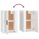 vidaXL Meuble TV mural Blanc brillant 40x34 5x60 cm