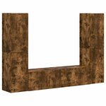 vidaXL Ensemble meuble TV 6 Pièces Chêne fumé Bois d'ingénierie