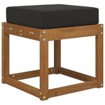 vidaXL Coussin de Siège d'Extérieur Noir 40 x 40 x 8 cm