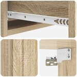 vidaXL Table d'appoint murale Chêne Sonoma 59 x 34 5 x 17 cm