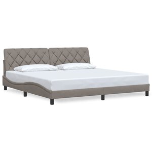 vidaXL Cadre de lit sans matelas taupe 200x200 cm tissu