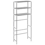 vidaXL Support de rangement à 3 niveaux Argenté 69x28x169 cm