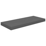 vidaXL Étagère murale flottante Gris brillant 60x23 5x3 8 cm MDF