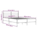 vidaXL Cadre de lit sans matelas chêne sonoma 140x200 cm