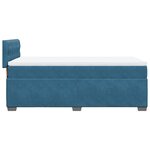 vidaXL Sommier à lattes de lit et matelas Bleu foncé 80x200 cm Velours