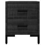 vidaXL Tables de chevet 2 Pièces Noir 36x30x45 cm Bois de pin massif