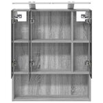 vidaXL Armoire Miroir de Salle de Bain Gris Sonoma 60 x 14.5 x 70 cm