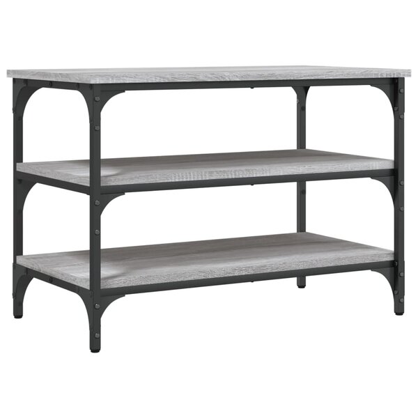 vidaXL Banc à chaussures sonoma gris 70x38 5x49 cm bois d'ingénierie