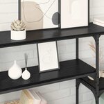 vidaXL Table console Chêne noir 150 x 29 x 76 5 cm Bois d'ingénierie
