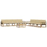 vidaXL Ensemble de canapés d'extérieur 9 pc Blanc et Beige