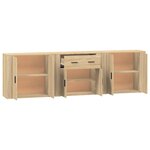 vidaXL Buffets 3 Pièces Chêne sonoma Bois d'ingénierie