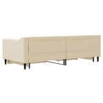 vidaXL Lit de jour avec gigogne et tiroirs sans matelas crème 90x200cm