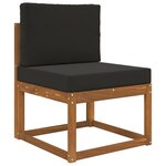 vidaXL Coussin de canapé d'extérieur 2 Pièces Noir Polyester