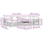 vidaXL Ensemble de canapés d'extérieur 7 pc Blanc et crème
