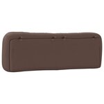 vidaXL Coussin de tête de lit marron 160 cm similicuir
