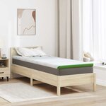vidaXL Coussins de Matelas Blanc et vert 80 x 200 cm
