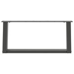 vidaXL Pieds de table basse en U 2 pièces Anthracite 60 x (30-31) cm Acier