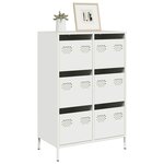 vidaXL Buffet haut blanc 68x39x101 5 cm acier
