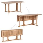 vidaXL Ensemble à manger d'extérieur pliable 7 Pièces Bois solide de teck