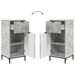 vidaXL Ensemble de mobilier de salle de bain 2 Pièces Gris béton