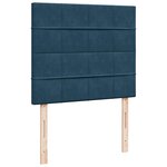vidaXL Sommier à lattes de lit et matelas bleu 120x190 cm velours
