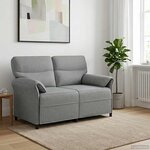 vidaXL Canapé 100  polyester  cadre en métal  MDF  Contreplaqué