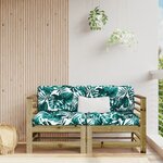 vidaXL Canapés d'angle avec coussins 2 Pièces bois de pin imprégné