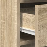 Ensemble de coiffeuse 3 pièces avec LED en chêne Sonoma en bois d'ingénierie