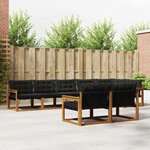 vidaXL Ensemble de canapés d'extérieur 8 pc Naturel et Noir