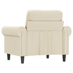 vidaXL Fauteuil Crème 60 cm Similicuir