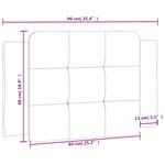 vidaXL Coussin de tête de lit noir 90 cm similicuir