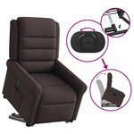 vidaXL Fauteuil inclinable électrique marron foncé tissu
