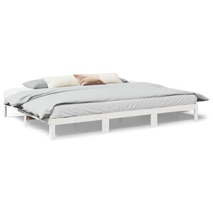 VidaXL Cadre de lit familial sans matelas blanc 270x200 cm