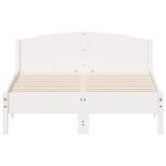 vidaXL Cadre de lit sans matelas blanc 120x190 cm bois de pin massif