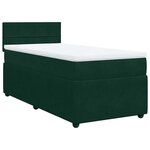 vidaXL Sommier à lattes de lit avec matelas Vert foncé 90x200 cm