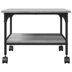 vidaXL Support d'imprimante à 2 niveaux sonoma gris 50x40x38 cm