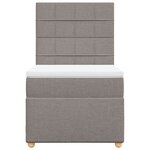 vidaXL Sommier à lattes de lit avec matelas Taupe 80x200 cm Tissu