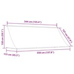 vidaXL Auvent rétractable 350x150 cm Orange et marron