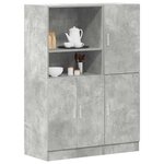 vidaXL Ensemble d'armoires de cuisine 2 Pièces gris béton bois ingénierie