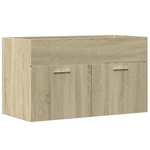 vidaXL Armoire lavabo de salle de bain chêne sonoma bois d'ingénierie