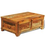 vidaXL Table basse avec espace de rangement vintage Bois recyclé
