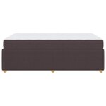 vidaXL Cadre de lit avec matelas Marron foncé 120 x 190 cm tissu