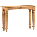 Vidaxl table console 110 x 35 x 77 cm bois de manguier massif