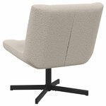 vidaXL Chaise pivotante Gris clair 63 x 75 x 76 cm Peau de mouton
