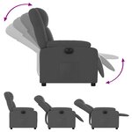 vidaXL Fauteuil inclinable électrique Gris foncé Tissu